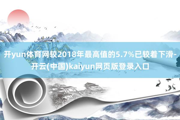 开yun体育网较2018年最高值的5.7%已较着下滑-开云(中国)kaiyun网页版登录入口