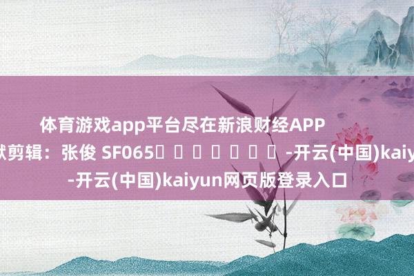 体育游戏app平台尽在新浪财经APP 包袱剪辑:张俊 SF065 -开云(中国)kaiyun网页版登录入口